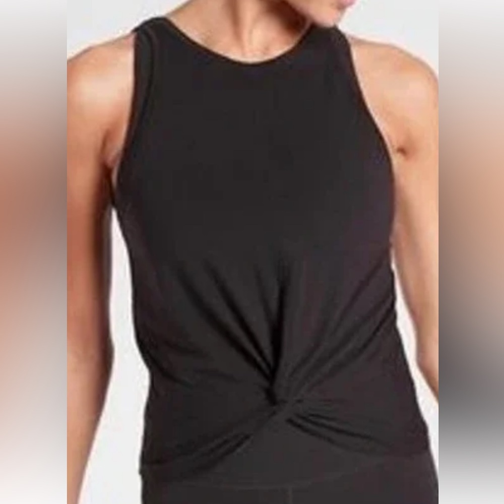 Athleta Black Twist Front Tank Top